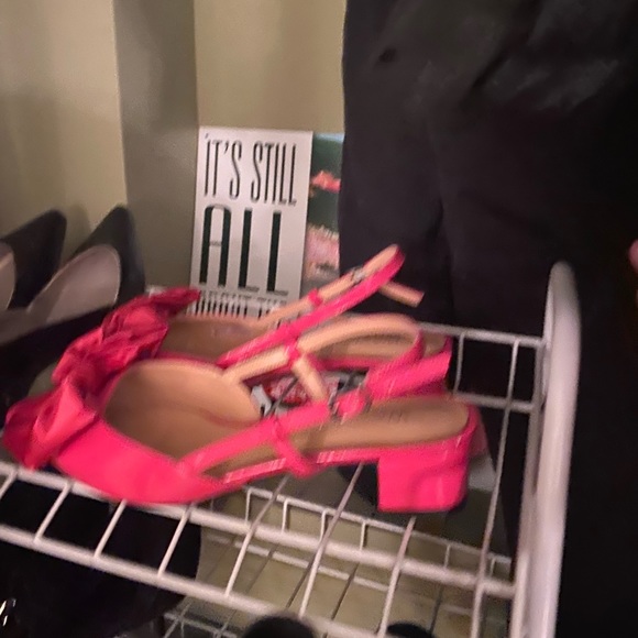 Riverdale pink bow sling back shoes size 7 - Picture 3 of 5